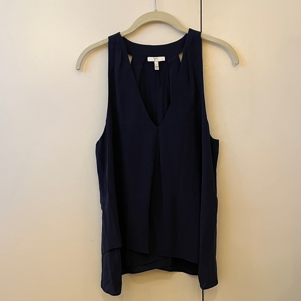 Joie Deep Blue V-Neck Tank Top